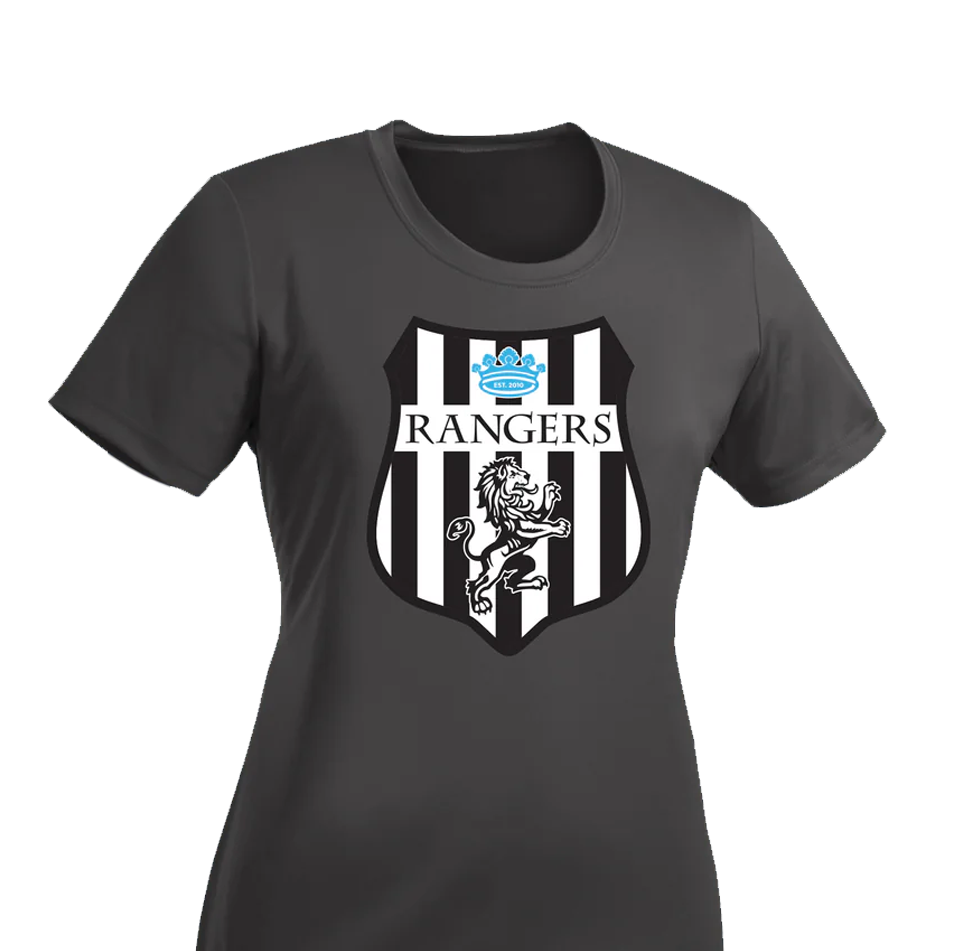 Womans Rangers Shield Dry Fit Performance Tee