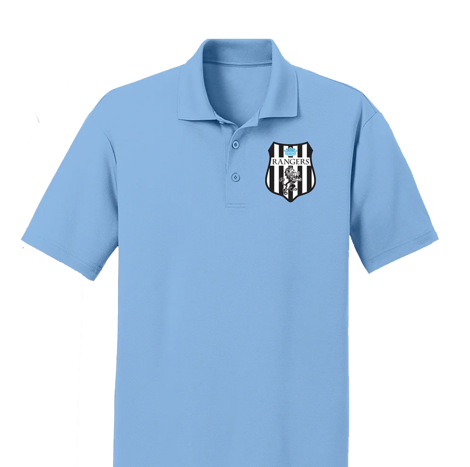 Mens Rangers Shield Dry Fit Performance Polo
